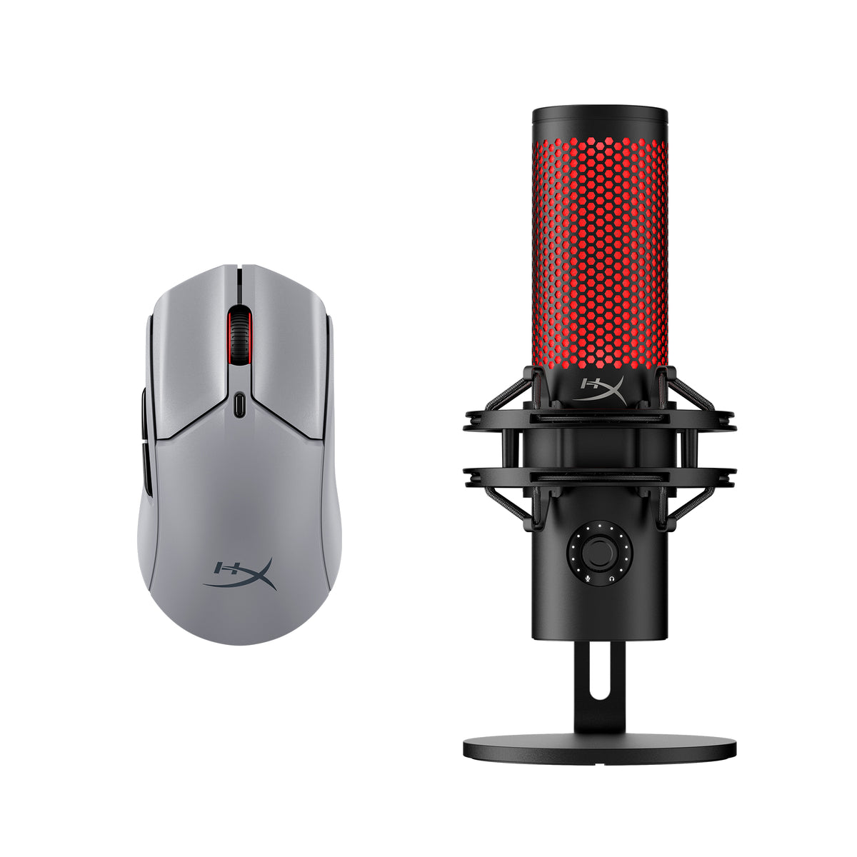 HyperX Bundle - QuadCast 2 + Pulsefire Haste 2 Pro Wireless Mouse