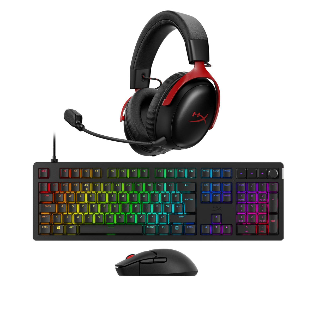 HyperX Bundle - Cloud III S Wireless + Alloy Rise + Pulsefire Saga Pro Wireless