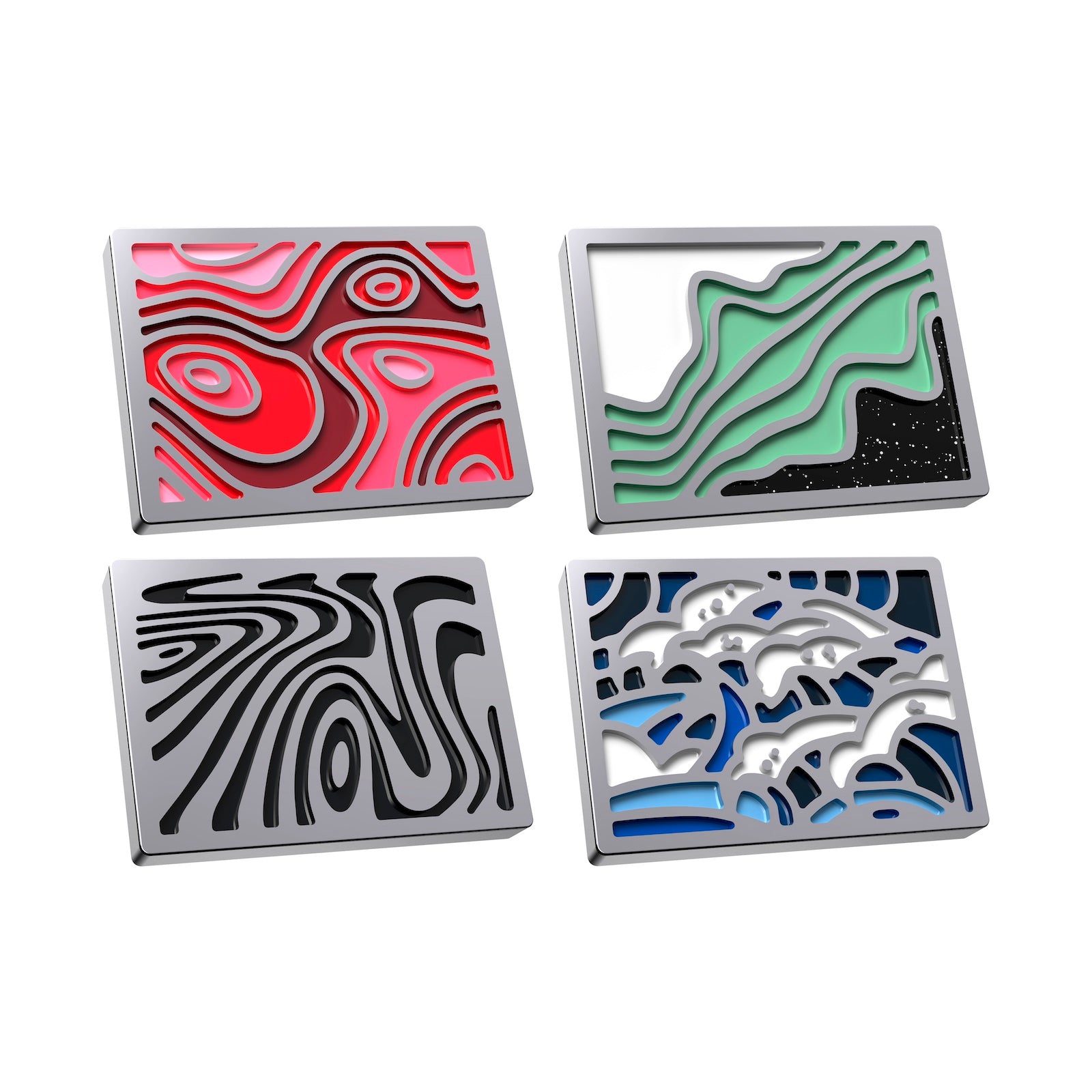 HyperX Badge Pack - Abstract Magnetic Badges - 02