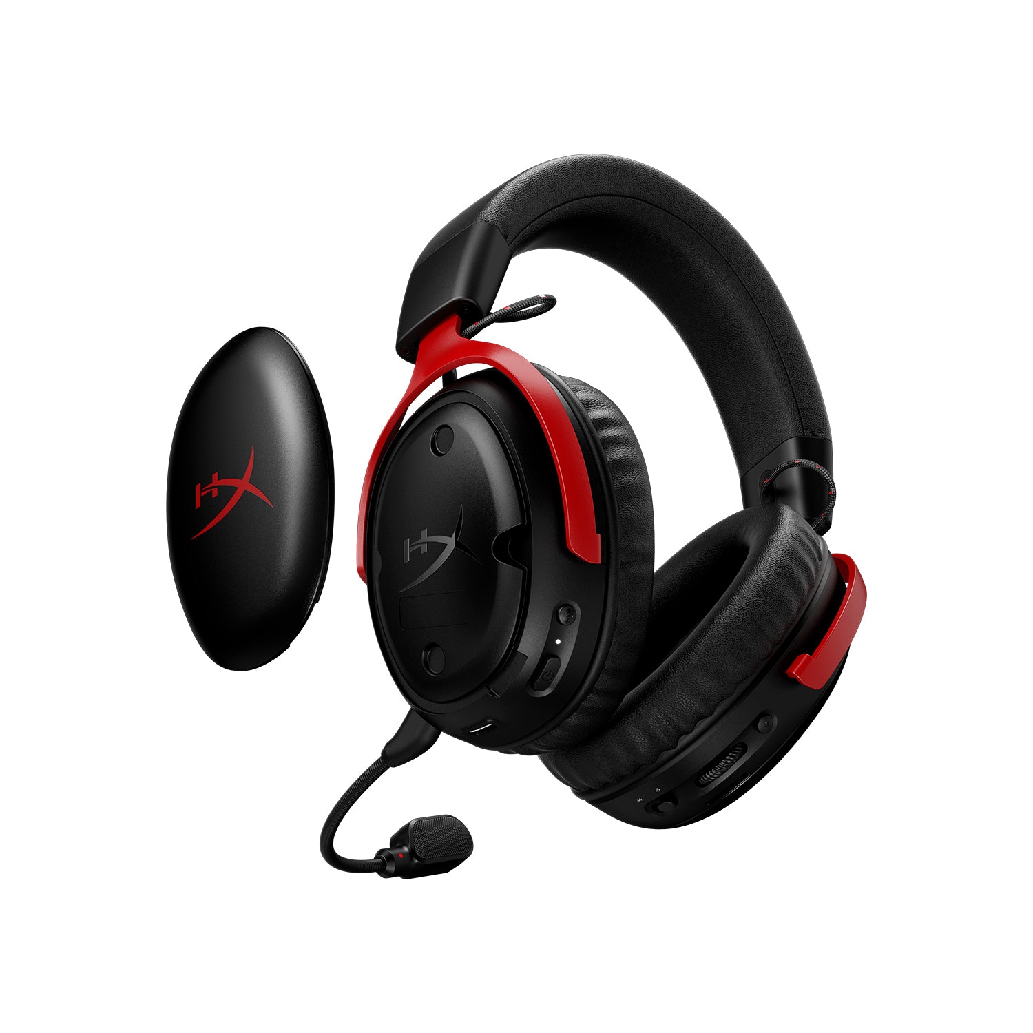 HyperX Cloud III S Wireless - Gaming Headset (Black-Red) - 07