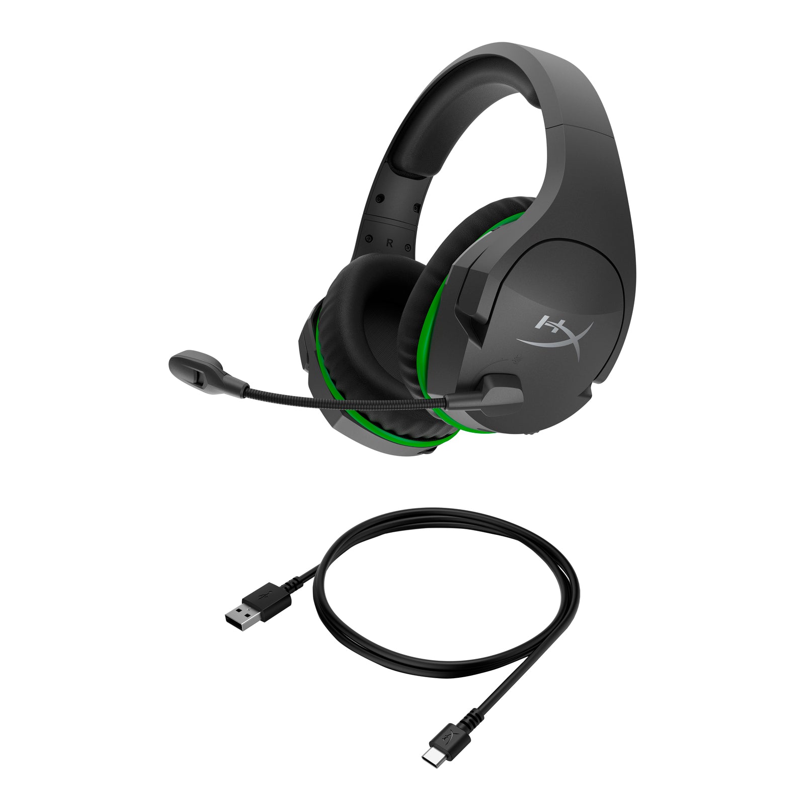 HyperX CloudX Stinger Core - Wireless Gaming Headset (Black-Green) - Xbox - 06