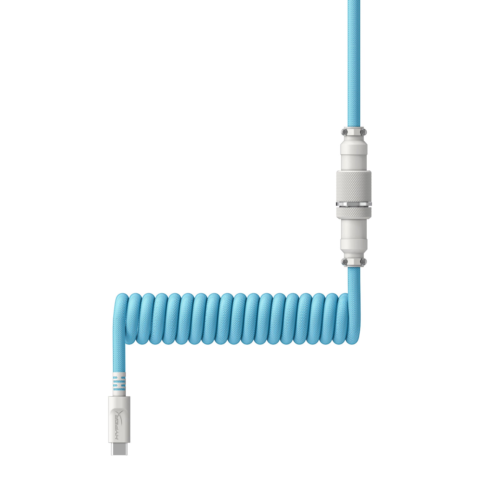 HyperX USB-C Coiled Cable Light Blue-White - 04