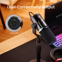 HyperX FlipCast - USB/XLR Dynamic Microphone (Black) - 06