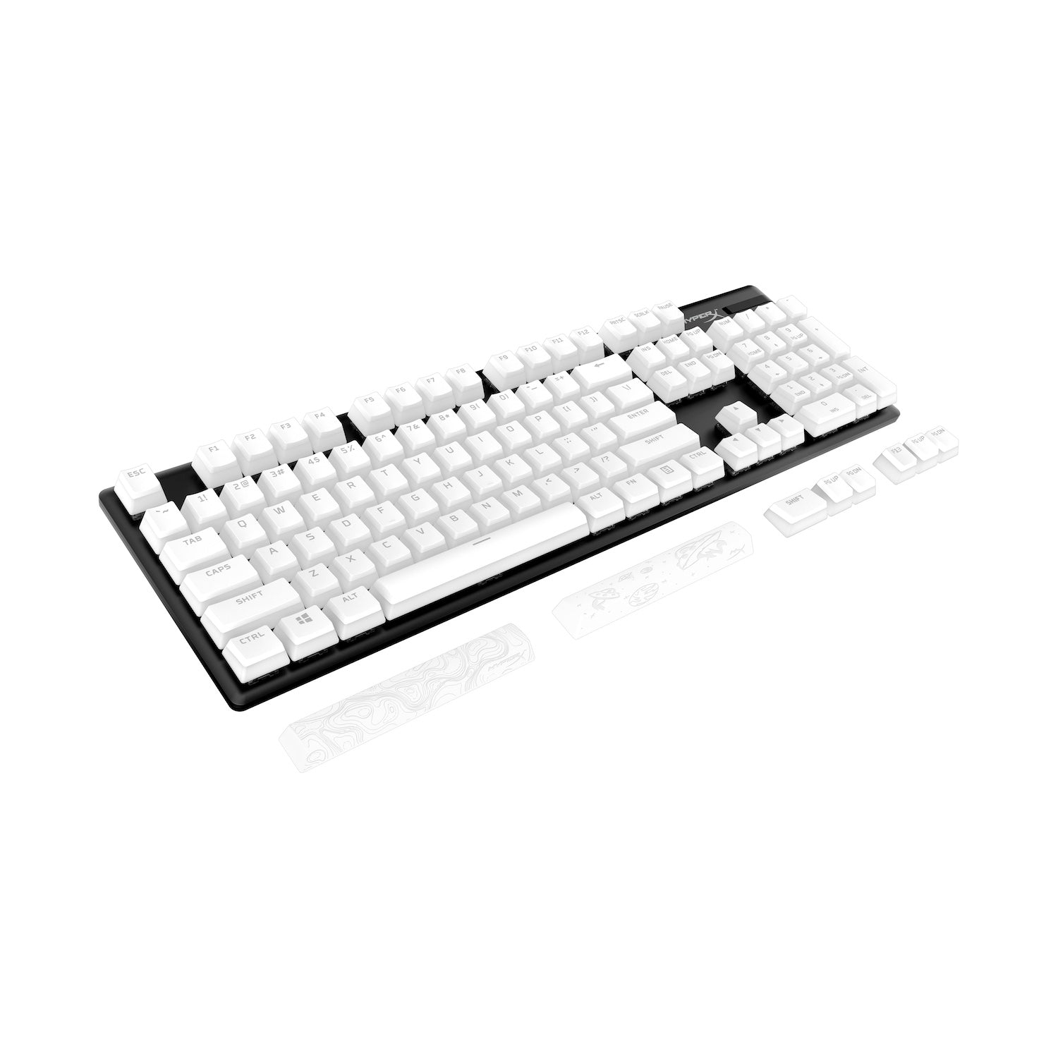 HyperX Pudding Keycaps 2 - Full Key Set - PBT - White (US Layout) - 01