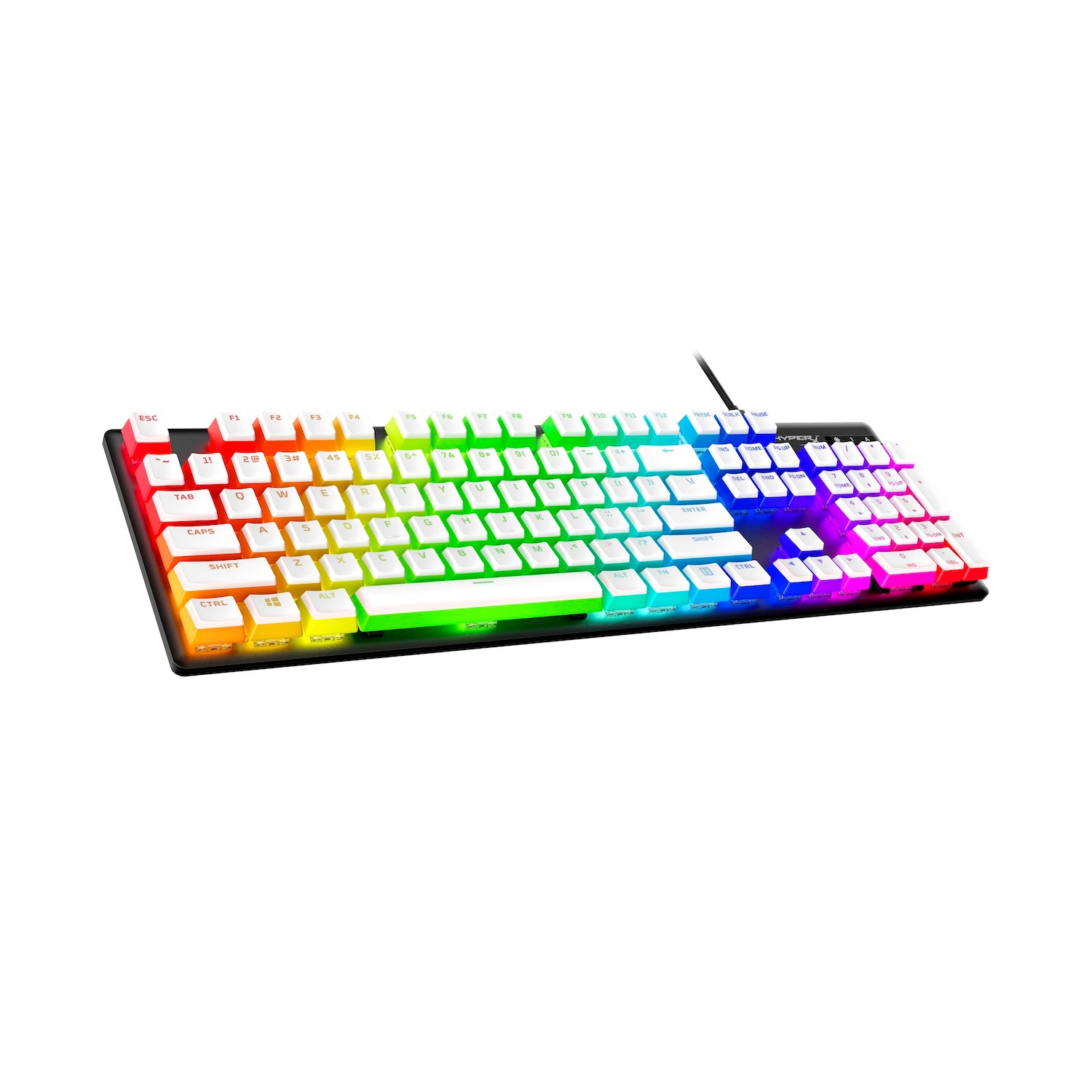 HyperX Pudding Keycaps 2 - Full Key Set - PBT - White (US Layout) - 02