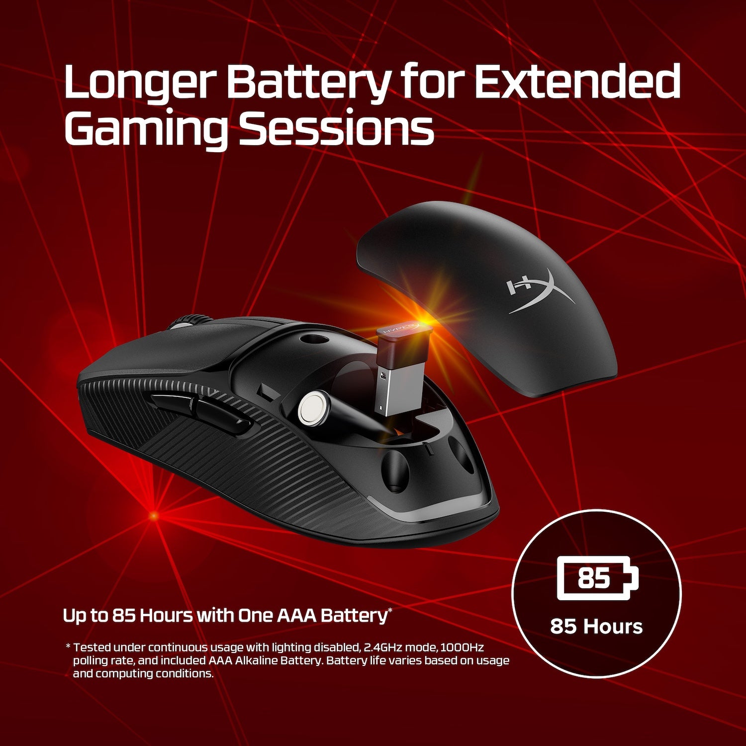 HyperX Pulsefire Fuse Wireless Gaming Mouse (Black) - 04