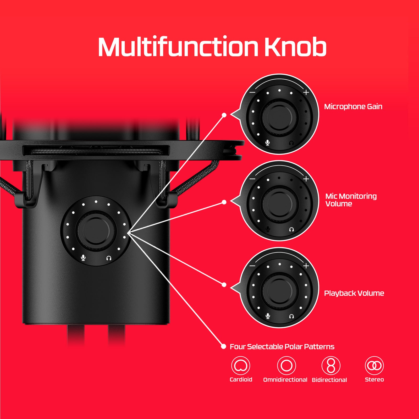 HyperX QuadCast 2 - USB Microphone (Black) - 04