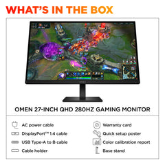 OMEN 27 inch QHD 280Hz Gaming Monitor - OMEN 27qs G2 - 10