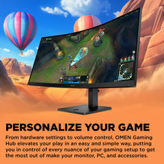 OMEN 34 inch WQHD 180Hz Curved Gaming Monitor - OMEN 34c G2 - 06